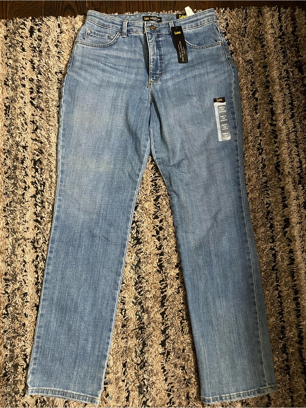Lee Women's Mid Wash Straight Leg Jeans - Light Blue
